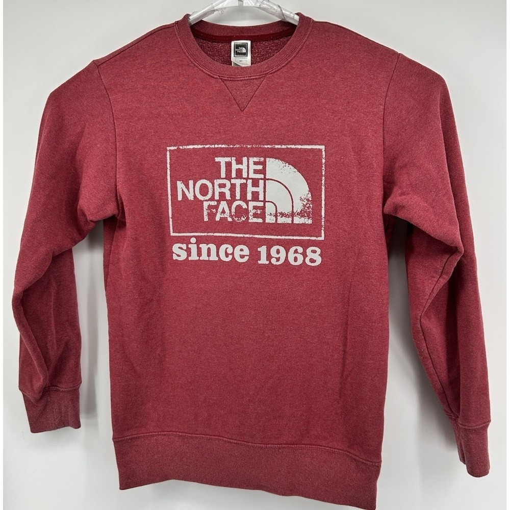 The North Face Long Sleeve Crew Pullover Sweatshirt Red Men's Size Small
